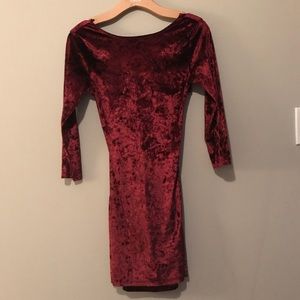 *MUST GO* Velvet Wine Dress